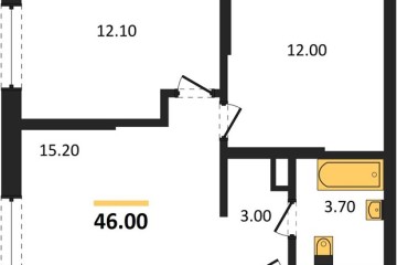Фото №1: 2-комнатная квартира 46 м² - Краснодар, мкр. Прикубанский внутригородской округ, 