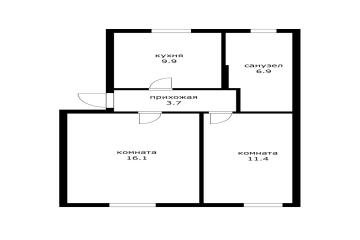 Фото №2: 2-комнатная квартира 48 м² - Краснодар, мкр. имени Н.И. Вавилова, ул. имени Калинина, 1к13