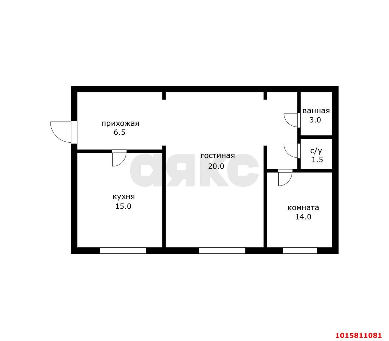 Фото №8: 2-комнатная квартира 60 м² - Краснодар, Школьный, ул. Школьная, 15/4