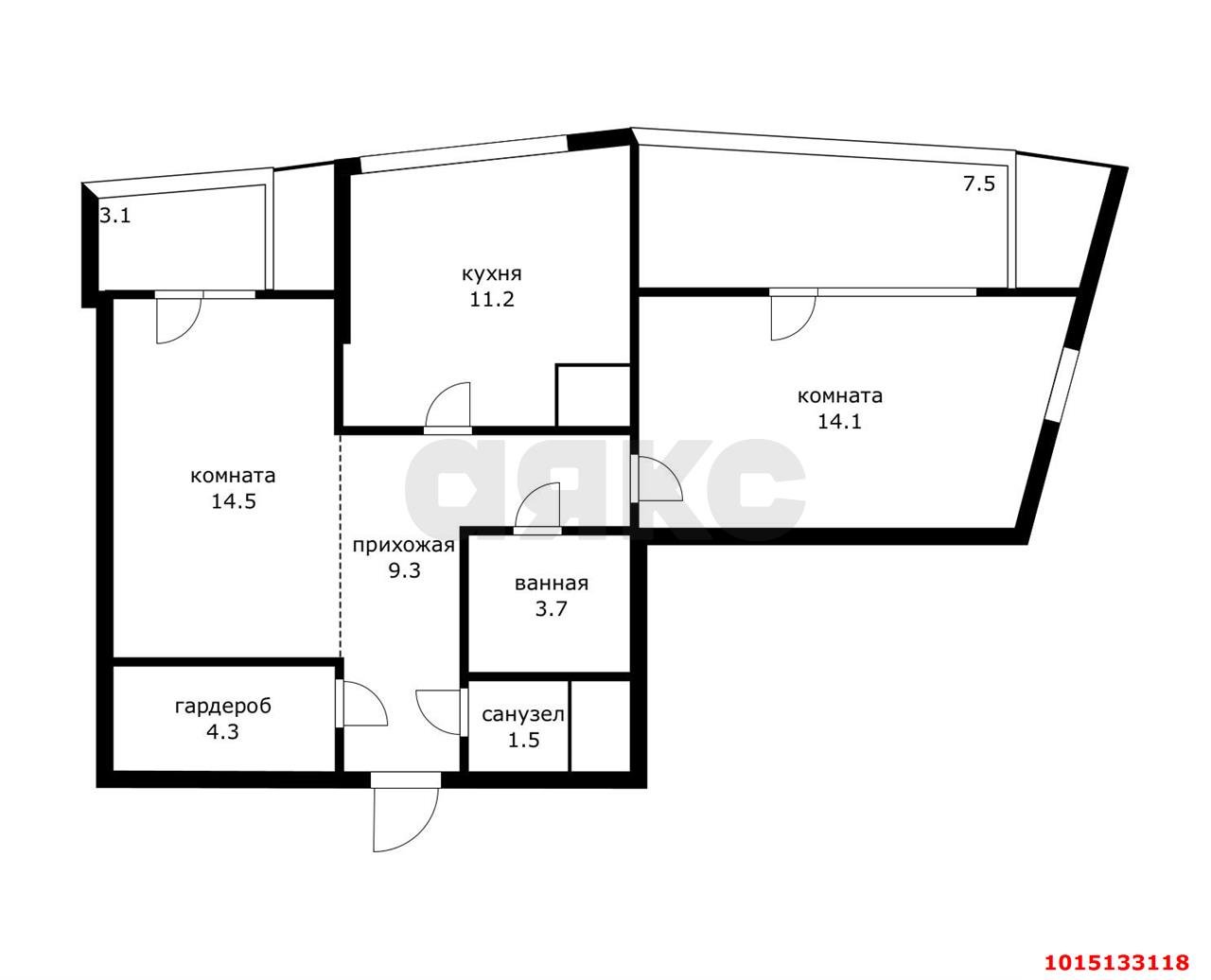 Фото №20: 2-комнатная квартира 66 м² - Краснодар, Прикубанский внутригородской округ, имени Маршала Жукова, мкр. жилой комплекс Шоколад, ул. Александра Покрышкина, 25Ак1