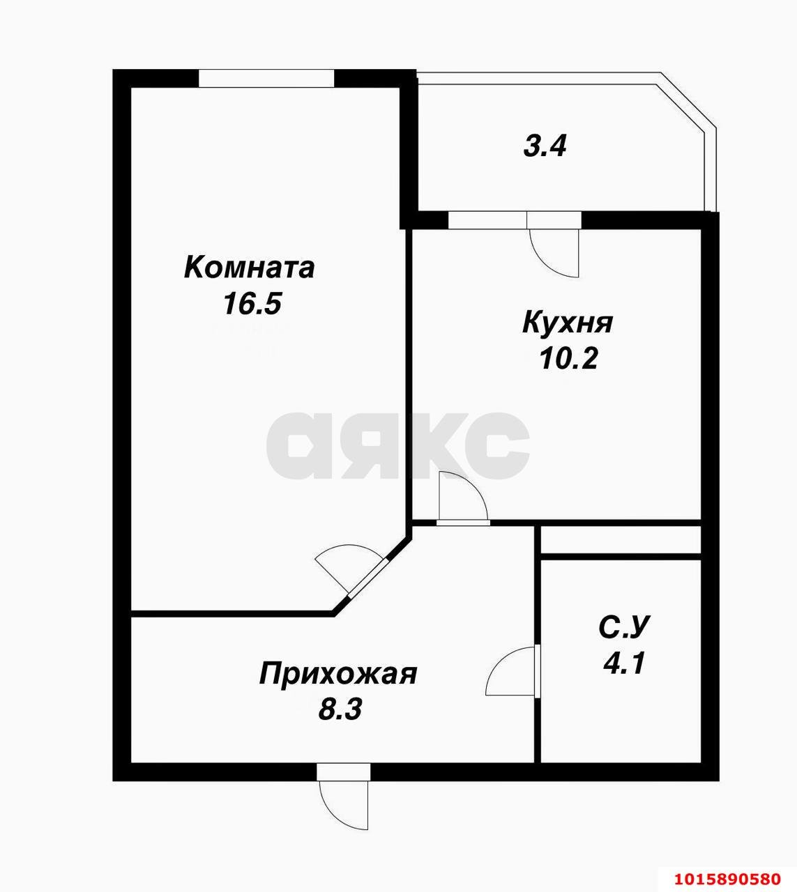 Фото №11: 1-комнатная квартира 44 м² - Краснодар, Панорама