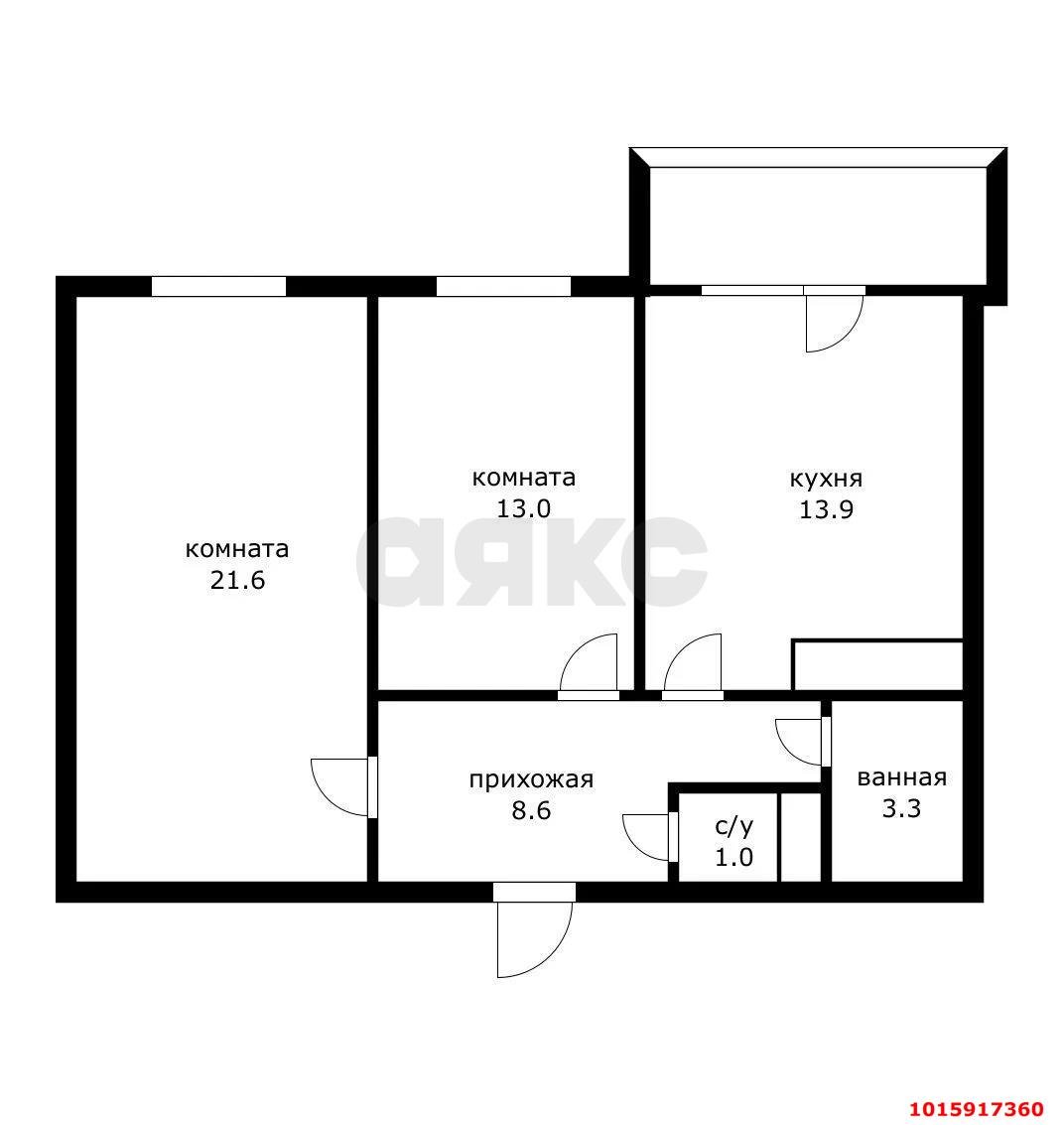Фото №8: 2-комнатная квартира 61 м² - Краснодар, Карасунский внутригородской округ, мкр. Почтовый, ул. Артезианская, 10