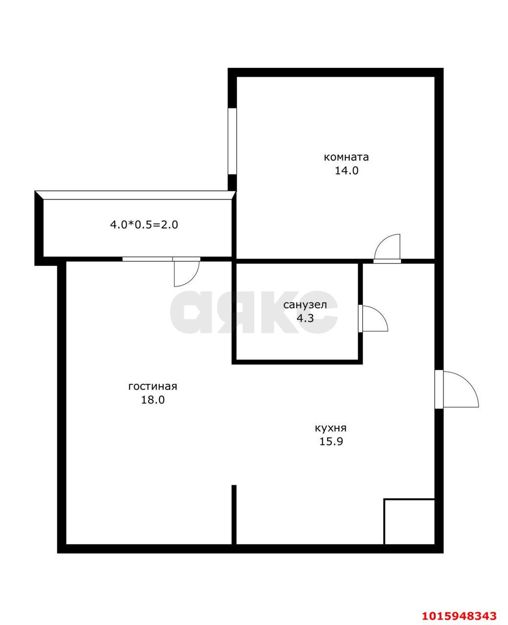 Фото №2: 2-комнатная квартира 51 м² - Краснодар, жилой комплекс Сармат, ул. Западный Обход, 65/2