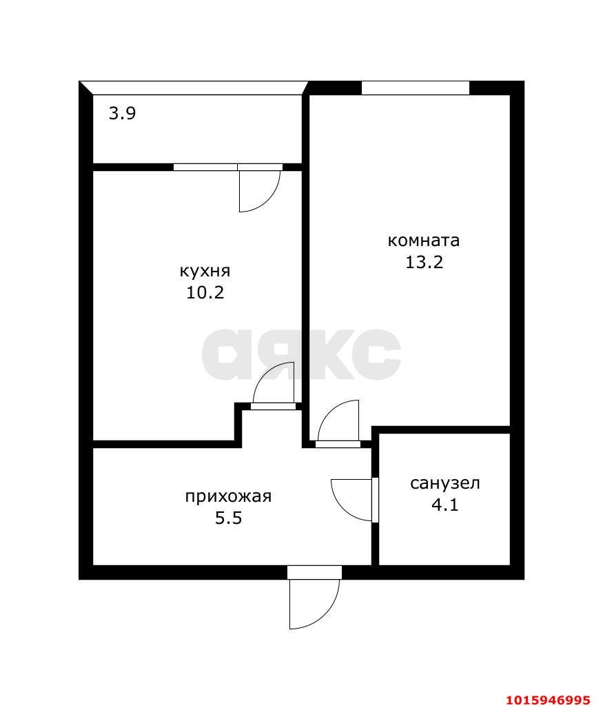 Фото №6: 1-комнатная квартира 33 м² - Краснодар, имени Петра Метальникова, ул. Петра Метальникова, 36