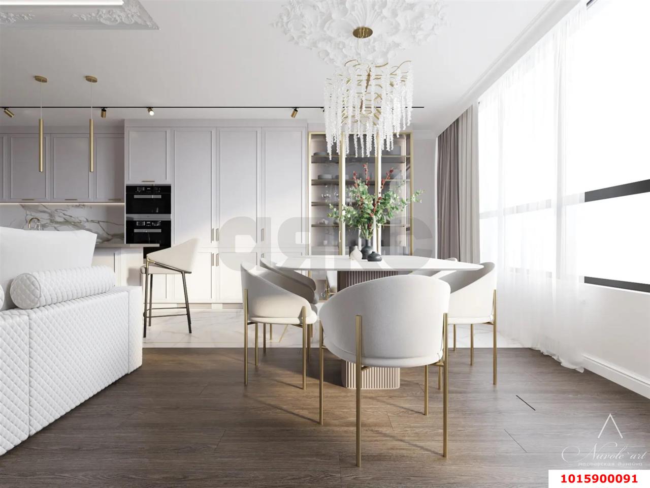 Фото №2: 3-комнатная квартира 116 м² - Краснодар, Западный внутригородской округ, ЖК Тургенев, Фестивальный, мкр. жилой комплекс Тургенев, ул. Дальняя, 8к2