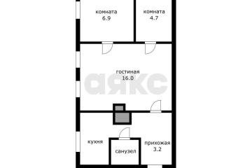 Фото №3: 3-комнатная квартира 39 м² - Краснодар, мкр. Центральный, ул. Коммунаров, 18