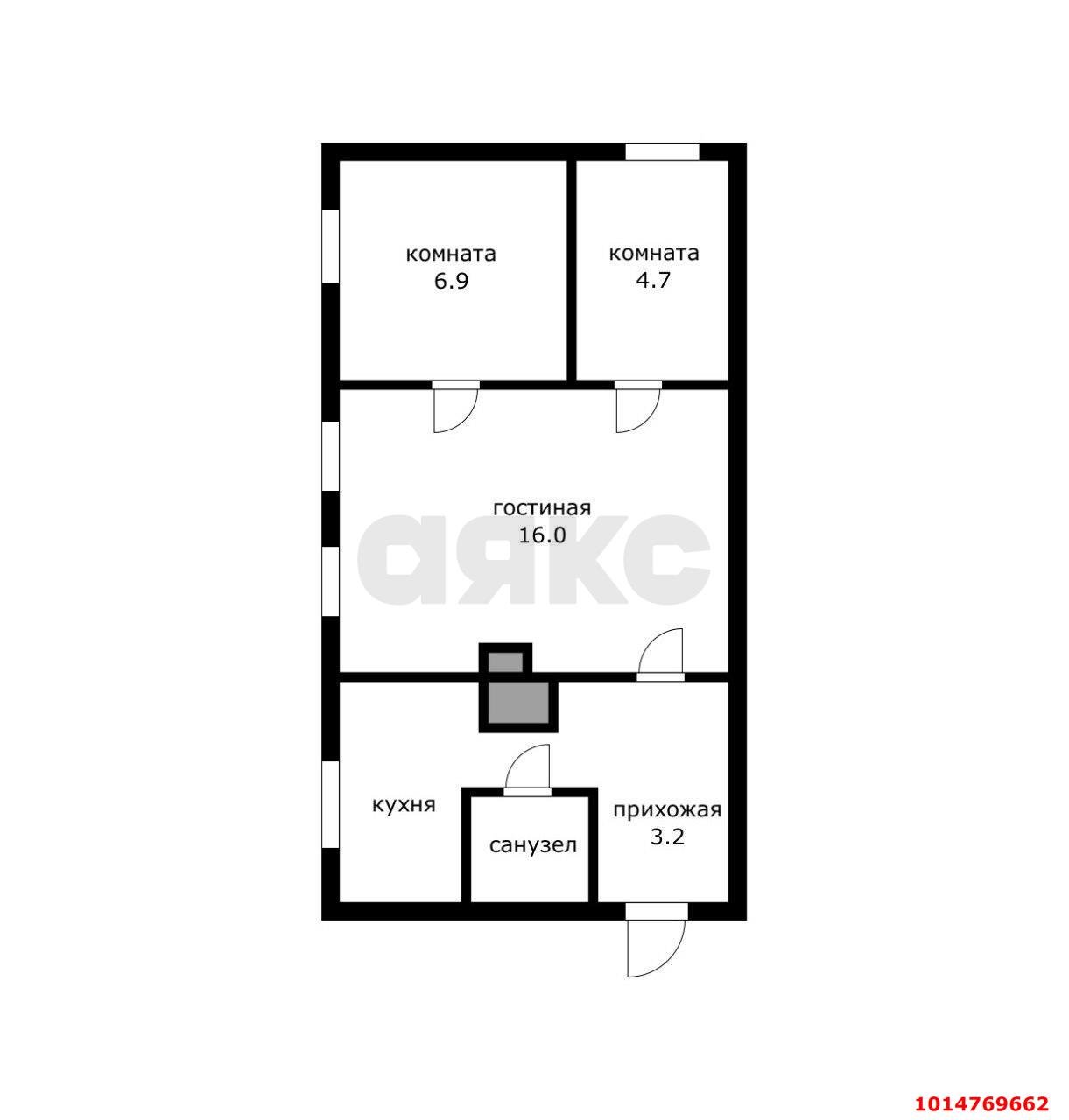 Фото №3: 3-комнатная квартира 39 м² - Краснодар, Центральный внутригородской округ, мкр. Центральный, ул. Коммунаров, 18