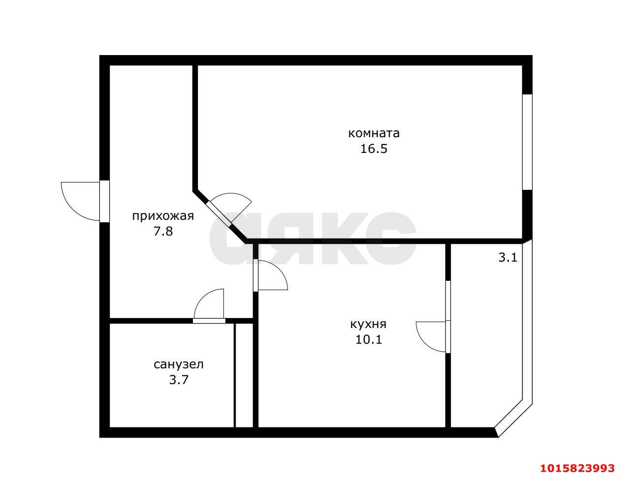 Фото №12: 1-комнатная квартира 42 м² - Краснодар, Панорама, ул. Восточно-Кругликовская, 28