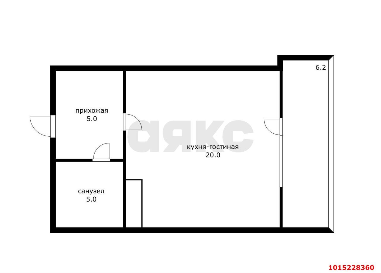 Фото №12: Студия 35 м² - Знаменский, Родные Просторы, ул. Природная, 10Б