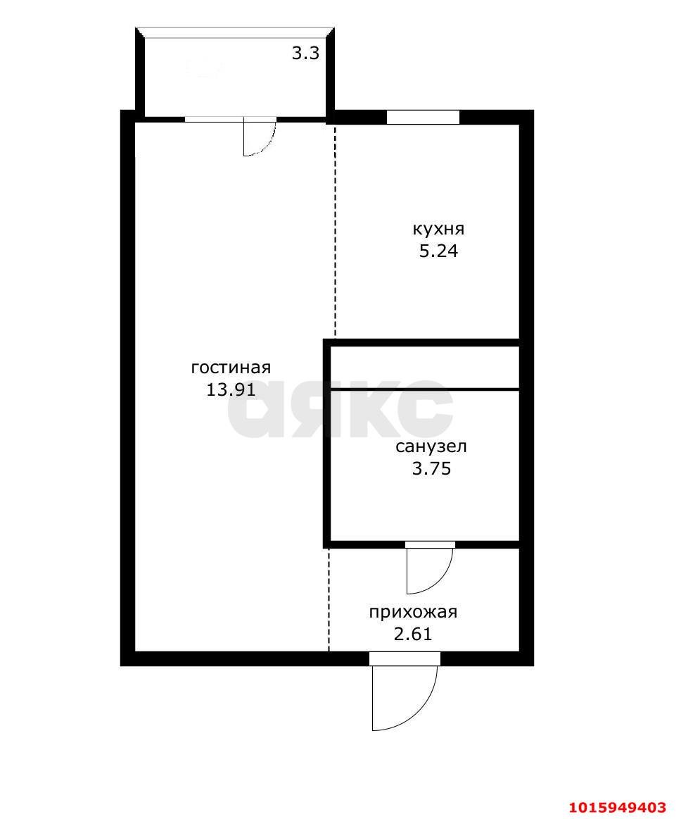 Фото №13: Студия 26 м² - Краснодар, жилой комплекс Зеленодар, ул. имени М.П. Шемякина, 2
