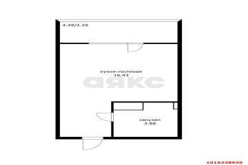 Фото №2: Студия 24 м² - Краснодар, мкр. жилой комплекс Друзья, ул. имени Б.С. Кудухова, 1к1