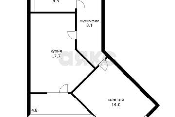 Фото №1: 1-комнатная квартира 44 м² - Краснодар, мкр. 2-я Площадка, ул. Ветеранов, 85к5