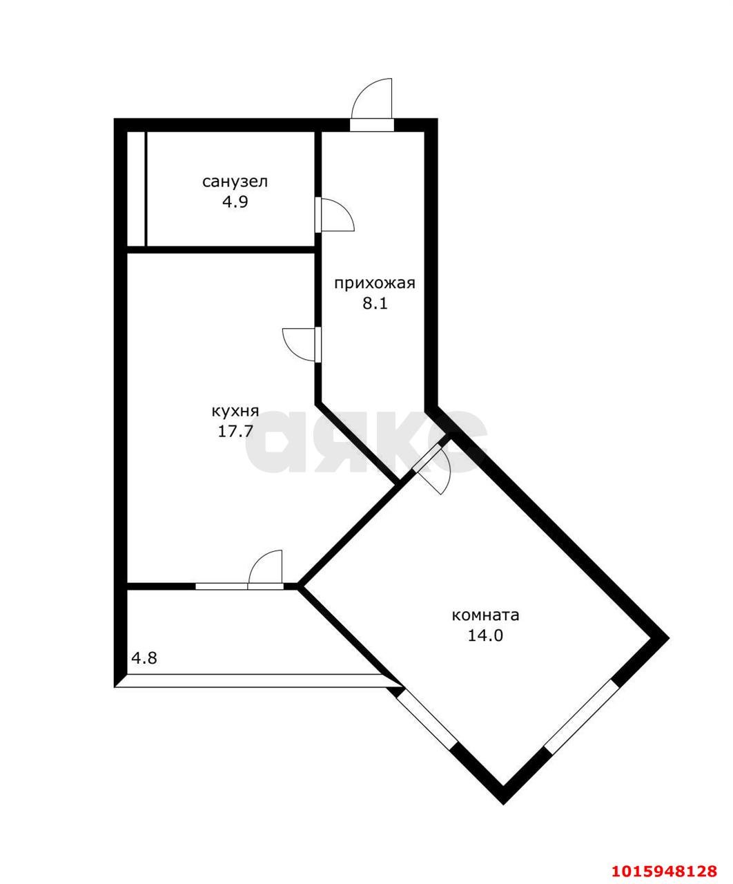 Фото №1: 1-комнатная квартира 44 м² - Краснодар, Прикубанский внутригородской округ, мкр. 2-я Площадка, ул. Ветеранов, 85к5