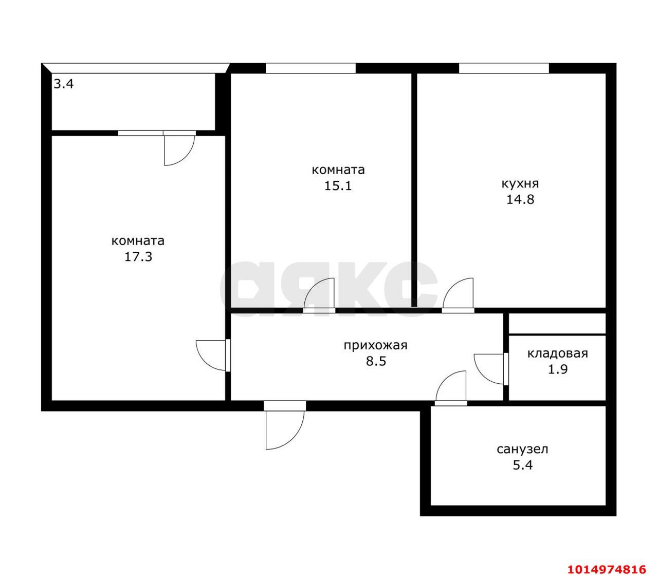 Фото №20: 2-комнатная квартира 66 м² - Краснодар, ЖК Любимый Дом, ул. Московская, 133к1