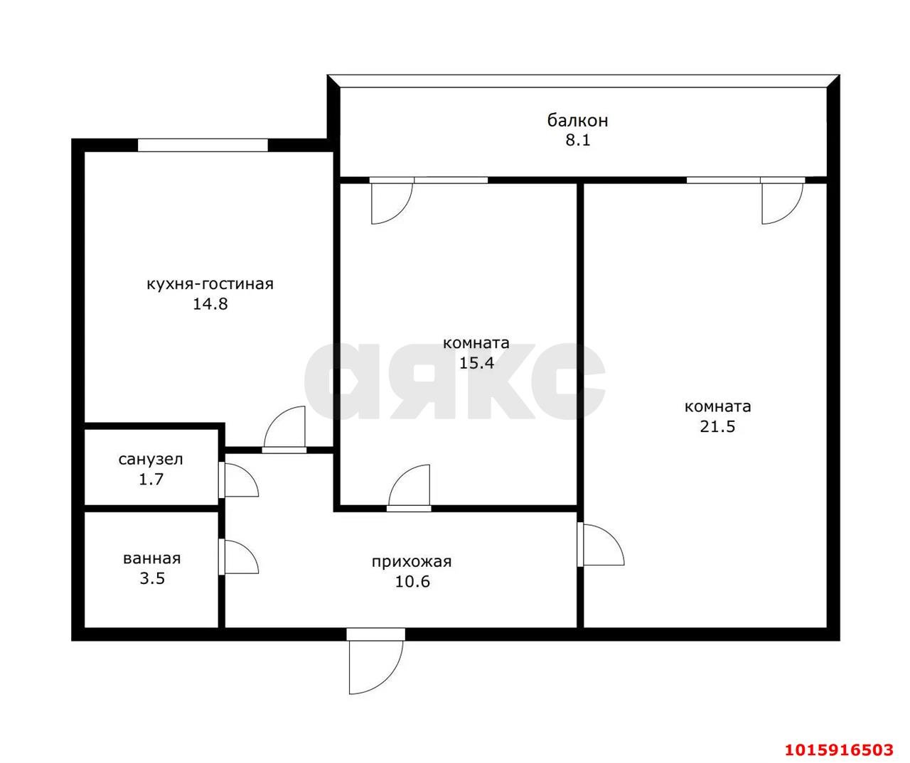 Фото №2: 2-комнатная квартира 75 м² - Краснодар, Карасунский внутригородской округ, Гидростроителей, мкр. жилой комплекс Поющие Фонтаны, ул. Невкипелого, 18к2