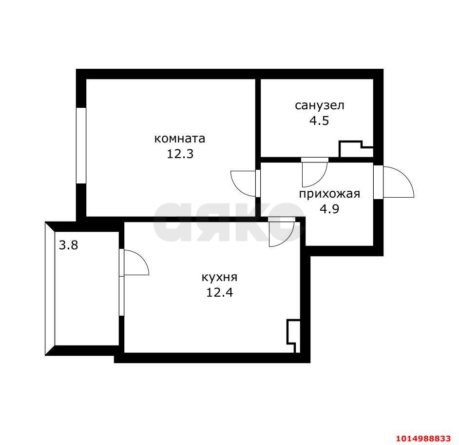 Фото №11: 1-комнатная квартира 37 м² - Краснодар, Парк Победы, ул. имени Героя Дангириева, 2к1