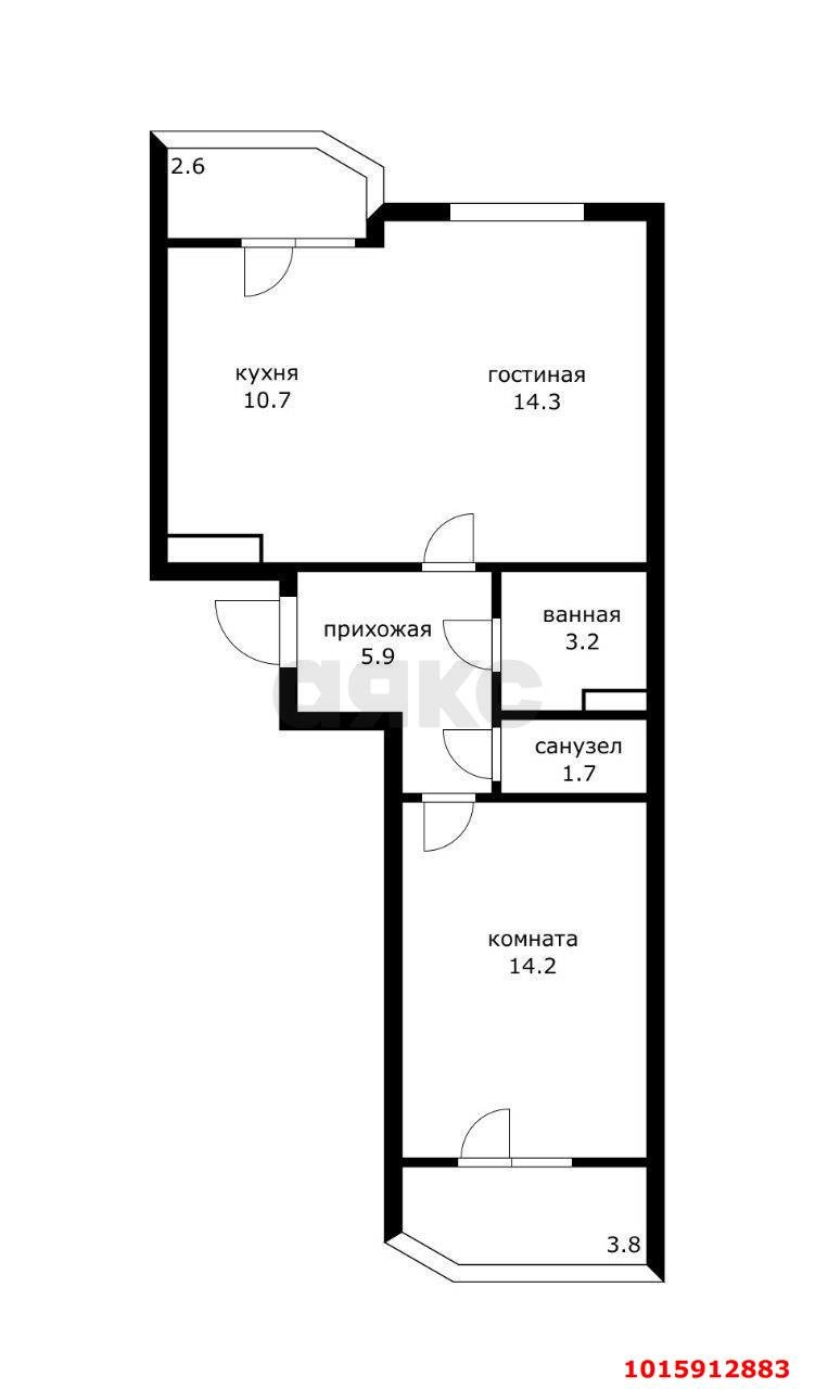 Фото №18: 2-комнатная квартира 50 м² - Краснодар, Достояние, мкр. Прикубанский внутригородской округ, ул. Конгрессная, 27