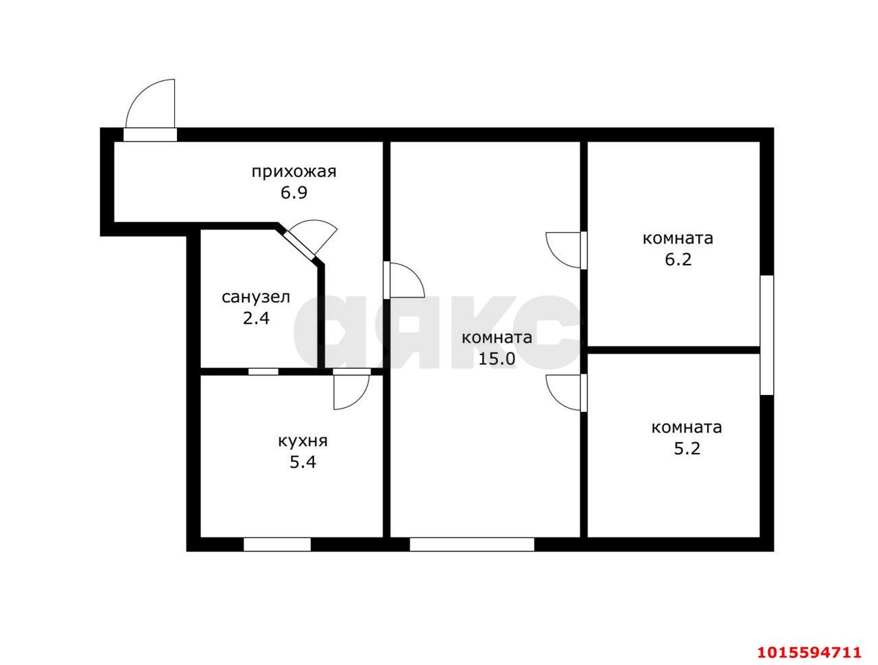 Фото №9: 3-комнатная квартира 41 м² - Краснодар, Славянский, ул. Славянская, 46
