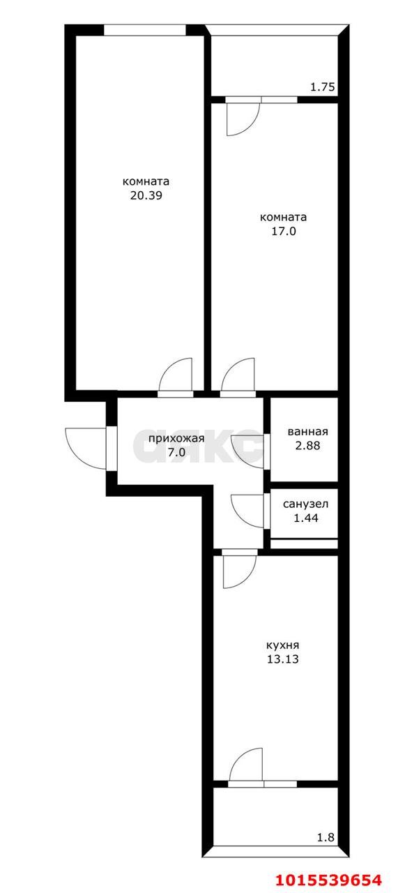Фото №14: 2-комнатная квартира 65 м² - Краснодар, ЖК Славянка, Славянский, Прикубанский внутригородской округ, мкр. жилой комплекс Славянка, ул. Заполярная, 39к4