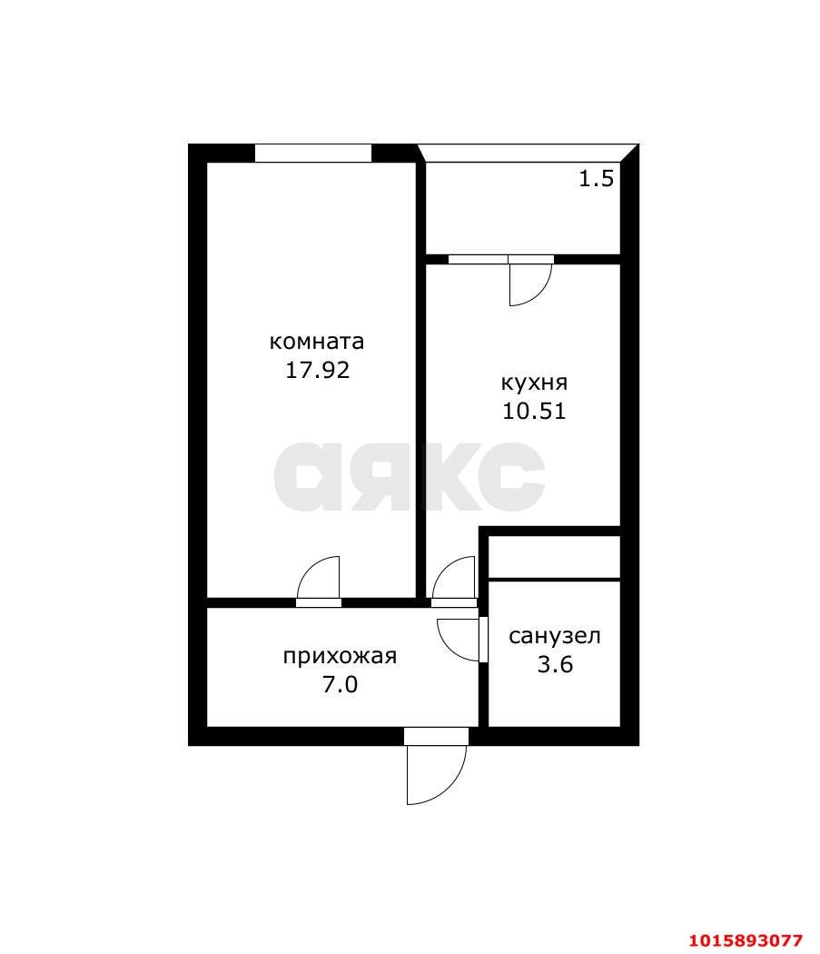 Фото №15: 1-комнатная квартира 43 м² - Краснодар, ЖК Тургенев, Западный внутригородской округ, жилой комплекс Маршал, Фестивальный, мкр. жилой комплекс Тургенев, ул. Дальняя, 8к2