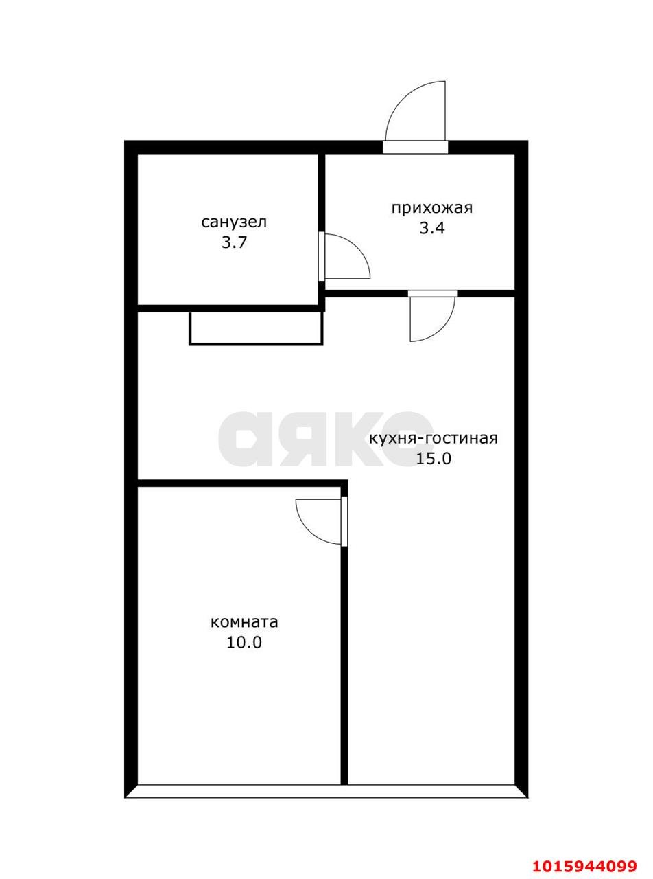 Фото №10: 1-комнатная квартира 30 м² - Краснодар, жилой комплекс Ракурс, ул. имени Героя Ростовского, 8к4