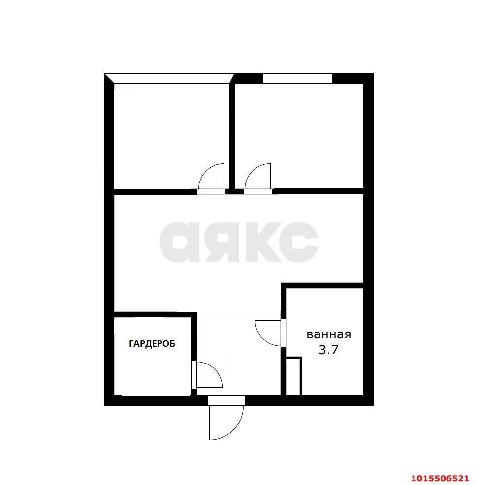 Фото №4: 2-комнатная квартира 37 м² - Краснодар, имени Петра Метальникова, ул. Петра Метальникова, 36