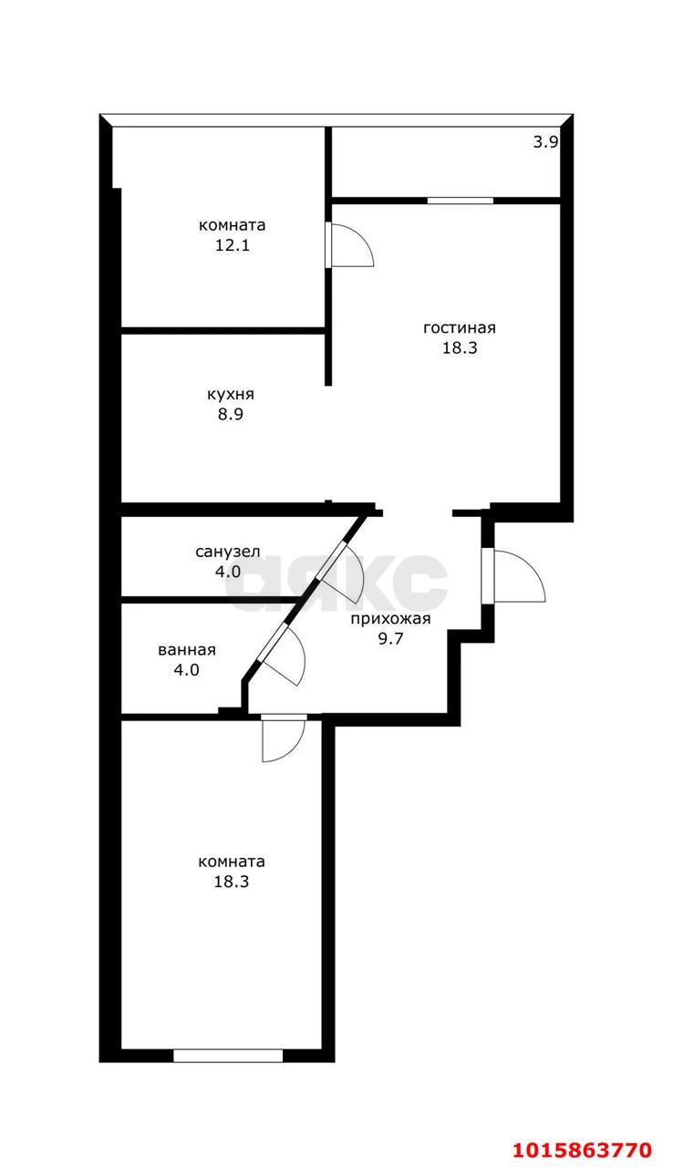 Фото №20: 2-комнатная квартира 76 м² - Краснодар, ЖК Октябрьский, жилой комплекс Центральный, Центральный внутригородской округ, Западный внутригородской округ, мкр. Центральный, ул. Октябрьская, 181/2