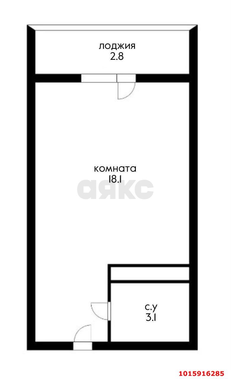 Фото №12: Студия 21 м² - Краснодар, Прикубанский внутригородской округ, мкр. Славянский, ул. Заполярная, 45