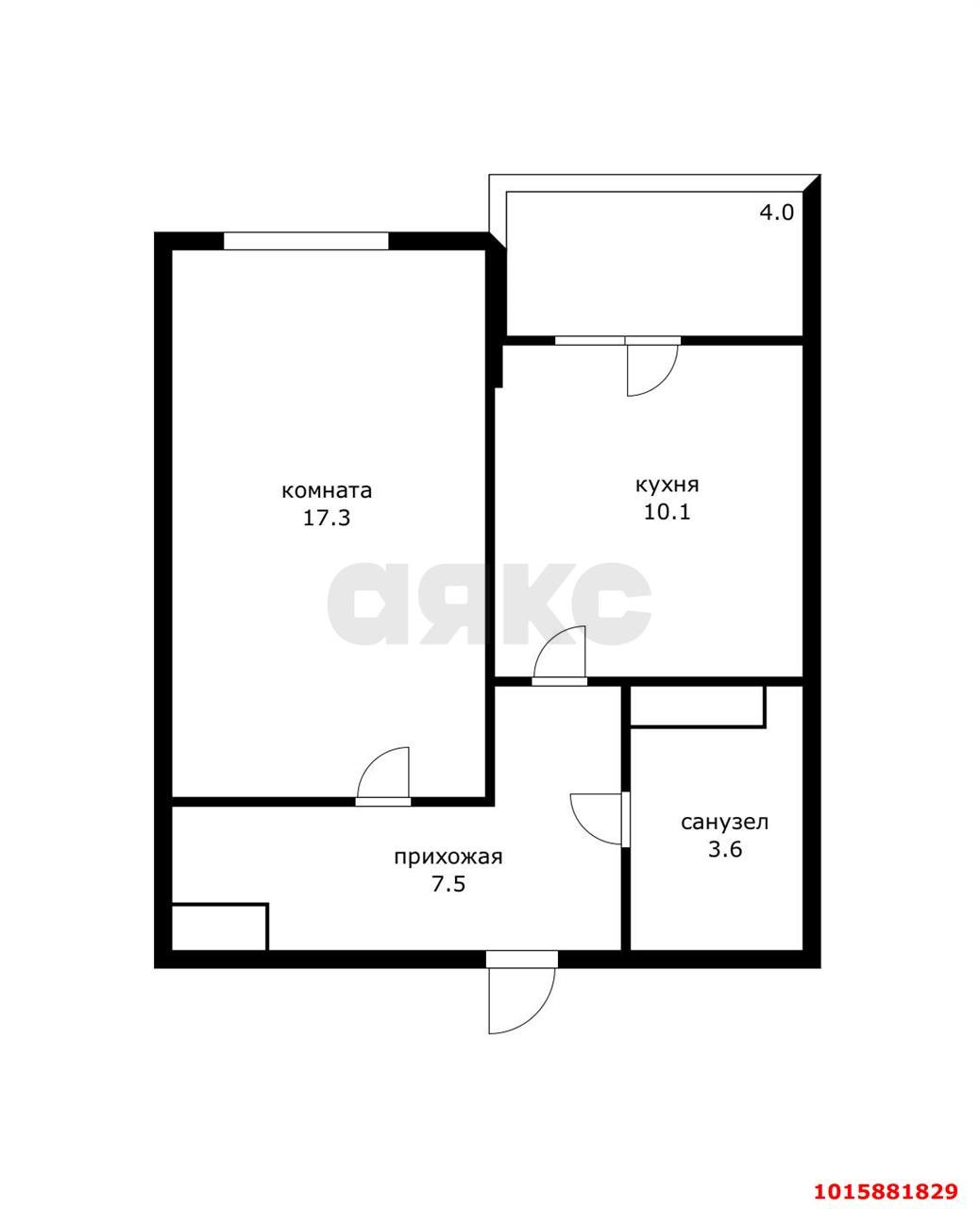 Фото №8: 1-комнатная квартира 41 м² - Краснодар, жилой комплекс Аквамарин, ул. Уральская, 75к2