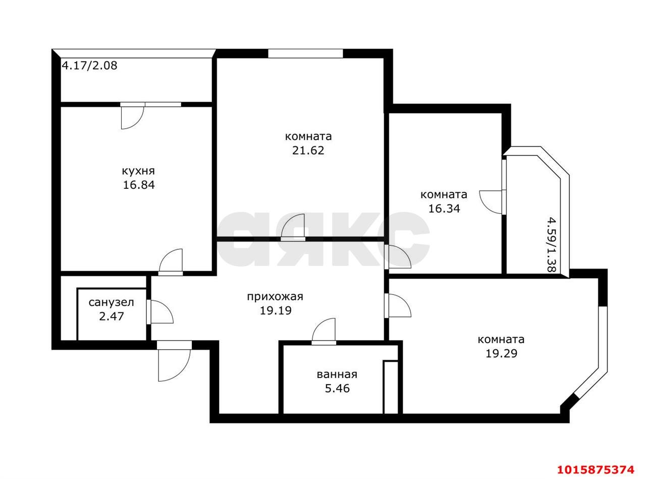 Фото №12: 3-комнатная квартира 104 м² - Краснодар, Фестивальный, ул. Морская, 45