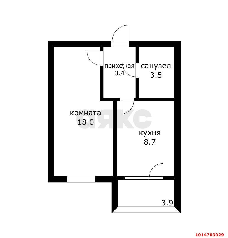 Фото №8: 1-комнатная квартира 37 м² - Энем, ул. Молодёжная, 40
