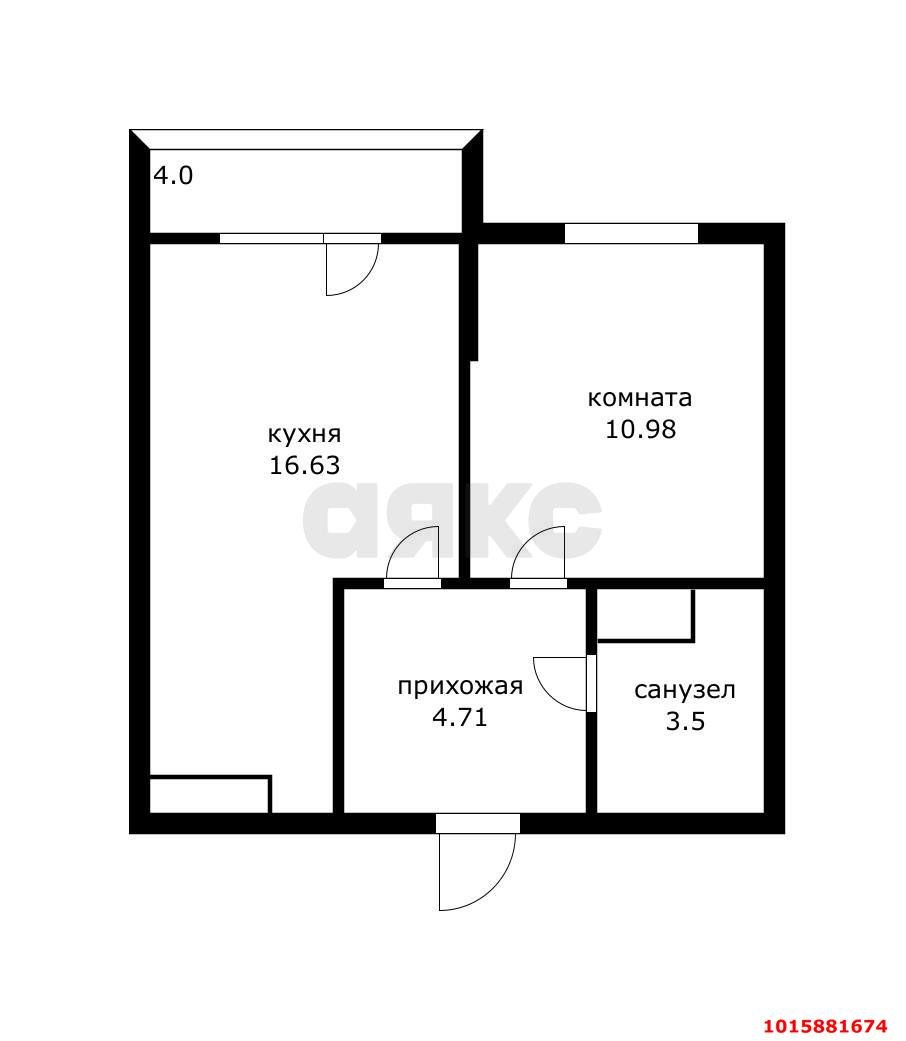 Фото №5: 1-комнатная квартира 37 м² - Краснодар, жилой комплекс Ракурс, ул. имени Героя Ростовского, 8