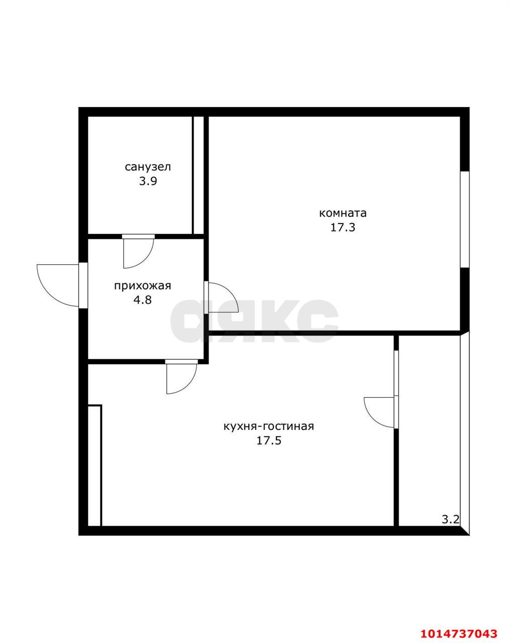 Фото №12: 1-комнатная квартира 46 м² - Краснодар, Карасунский внутригородской округ, жилой комплекс Квартет, мкр. Гидростроителей, ул. имени Снесарева, 10
