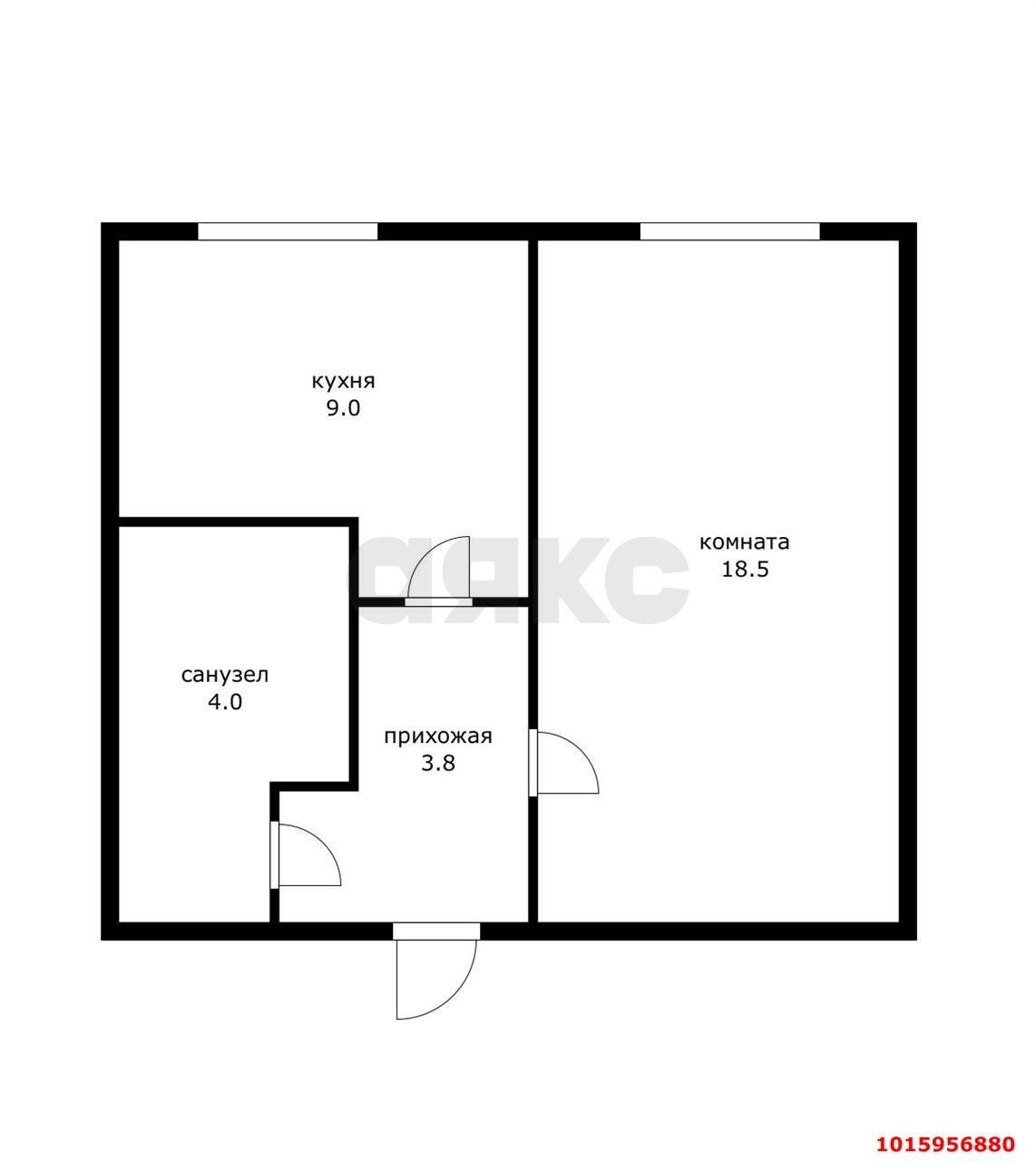 Фото №7: 1-комнатная квартира 35 м² - Краснодар, Музыкальный, ул. имени Сергея Есенина, 102
