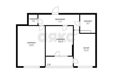 Фото №1: 2-комнатная квартира 48 м² - Краснодар, мкр. жилой комплекс Самолёт, ул. Западный Обход, 39/2к2