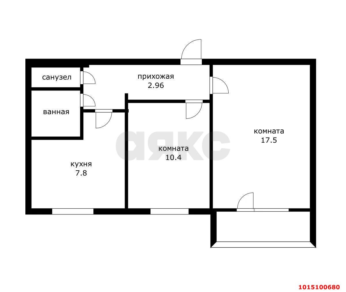 Фото №10: 2-комнатная квартира 47 м² - Краснодар, Юбилейный, пр-кт Чекистов, 31