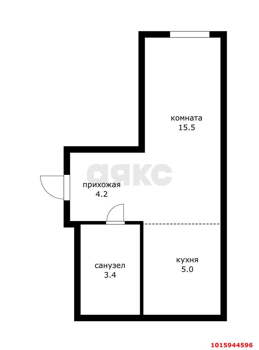 Фото №11: 1-комнатная квартира 28 м² - Российский, мкр. Прикубанский внутригородской округ, ул. Бигдая, 12