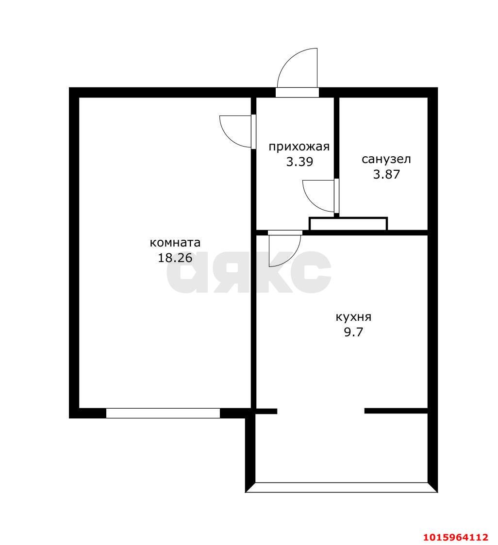 Фото №16: 1-комнатная квартира 37 м² - Краснодар, Юбилейный, ул. имени Калинина, 13к58