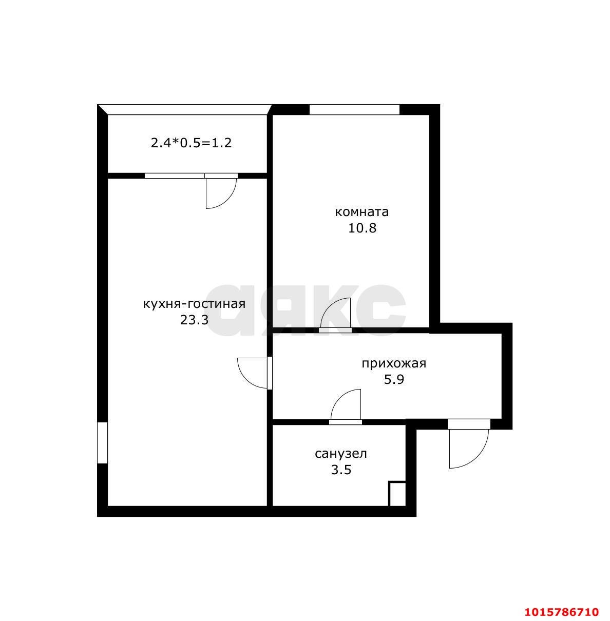 Фото №10: 2-комнатная квартира 37 м² - Берёзовый, Прогресс, ул. Мечникова, 3