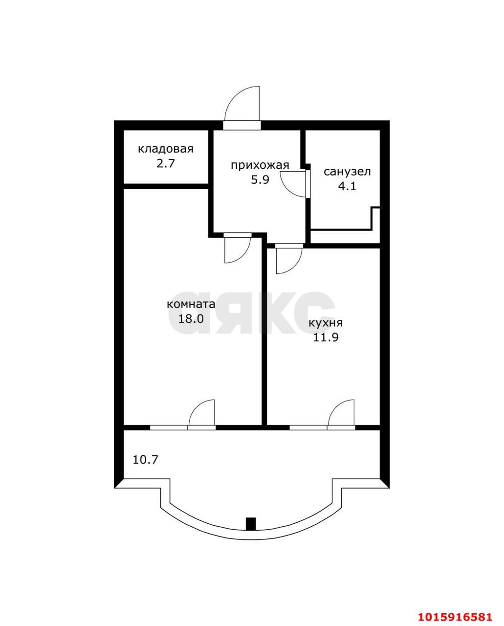 Фото №15: 1-комнатная квартира 47 м² - Краснодар, Репино, пр-д Репина, 1/2к2