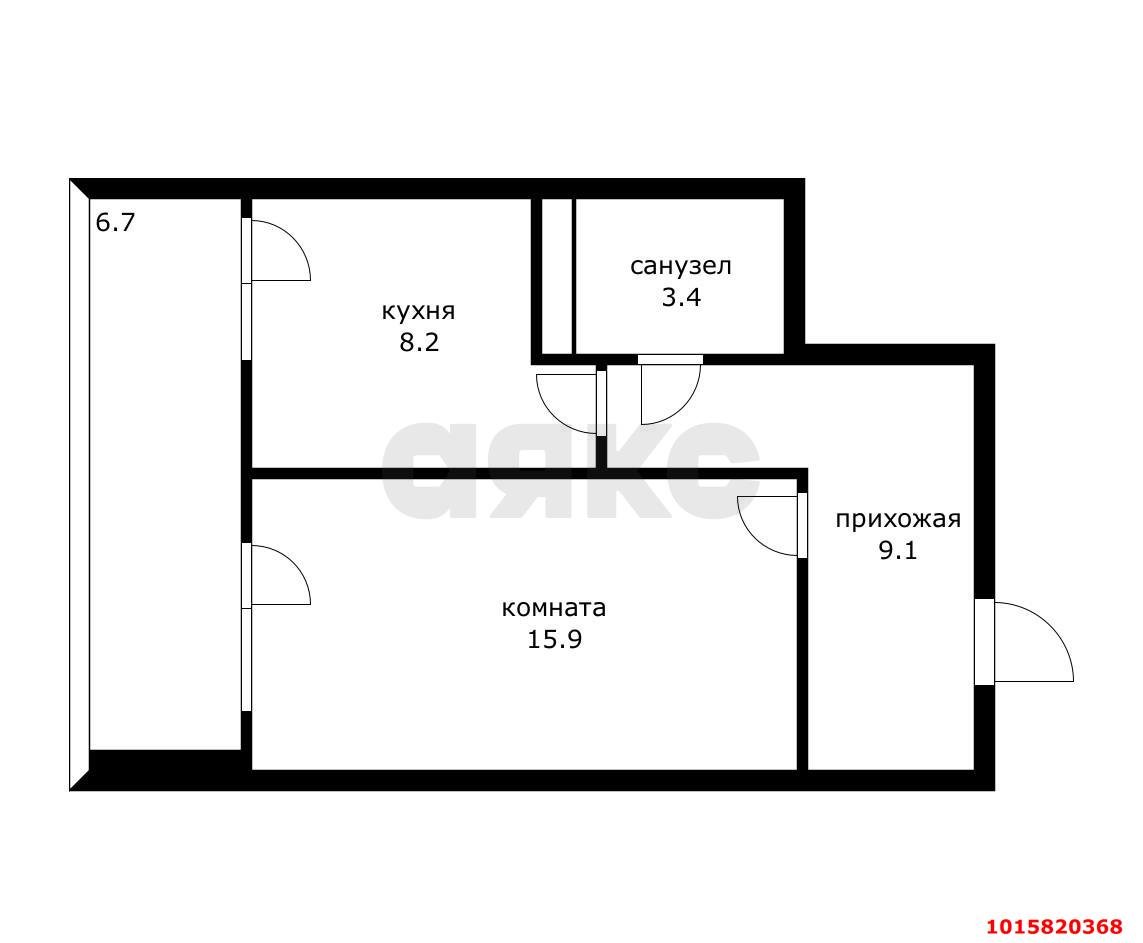 Фото №19: 1-комнатная квартира 40 м² - Краснодар, ЖК Цветы, ул. Круговая, 4Вк6