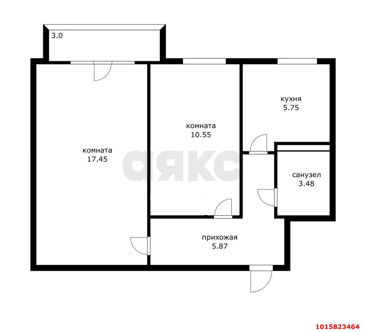 Фото №10: 2-комнатная квартира 46 м² - Краснодар, Фестивальный, ул. Гагарина, 143
