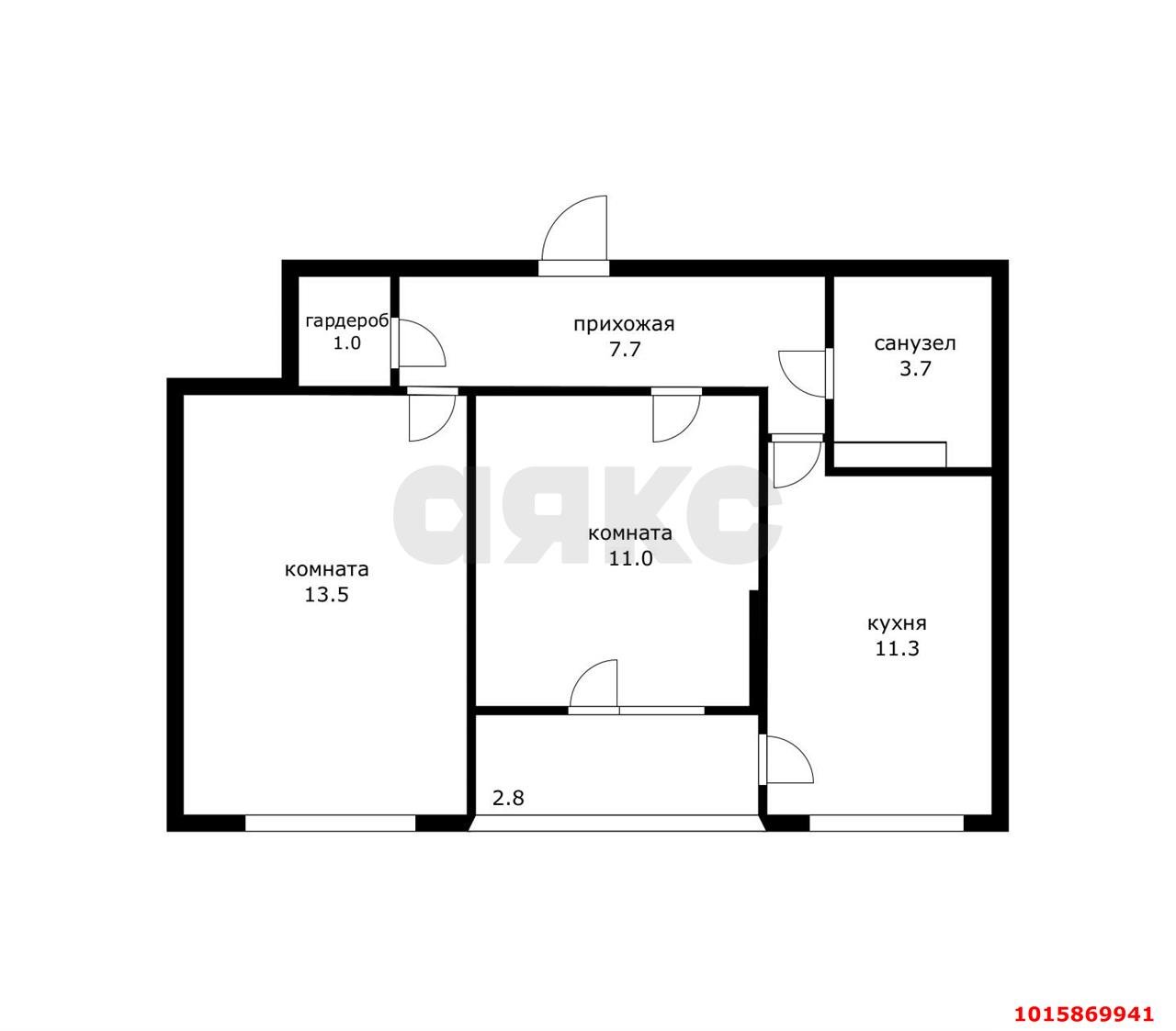 Фото №6: 2-комнатная квартира 51 м² - Краснодар, жилой комплекс Самолёт, ул. Западный Обход, 39/2к2