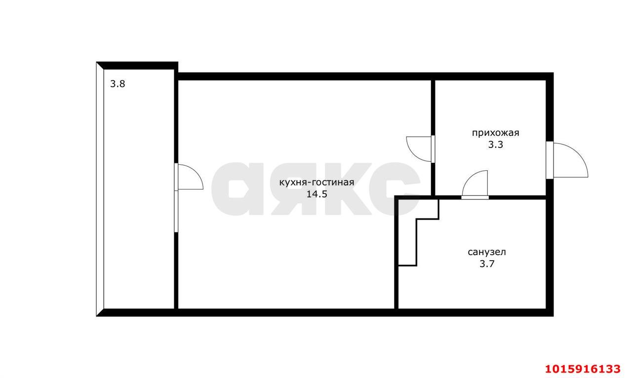 Фото №4: Студия 25 м² - Краснодар, ЖК Урал, ул. Уральская, 87/7