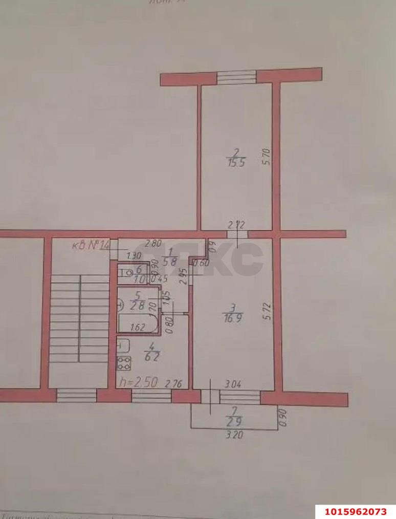 Фото №4: 2-комнатная квартира 51 м² - Яблоновский, ул. Гагарина, 121