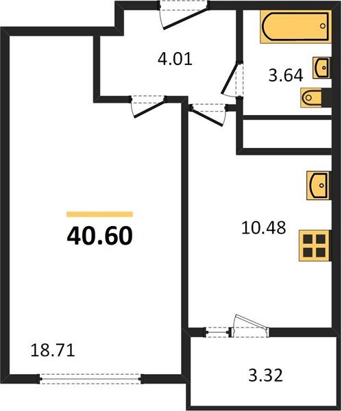 Фото №1: 1-комнатная квартира 40 м² - Берёзовый, Прикубанский внутригородской округ, жилой комплекс Огурцы, мкр. Витаминкомбинат, ул. Целиноградская, 2Ик2
