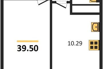 Фото №1: 1-комнатная квартира 39 м² - Берёзовый, мкр. Витаминкомбинат, ул. Целиноградская, 2Ик2