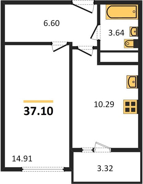 Фото №1: 1-комнатная квартира 39 м² - Берёзовый, Прикубанский внутригородской округ, жилой комплекс Огурцы, мкр. Витаминкомбинат, ул. Целиноградская, 2Ик2