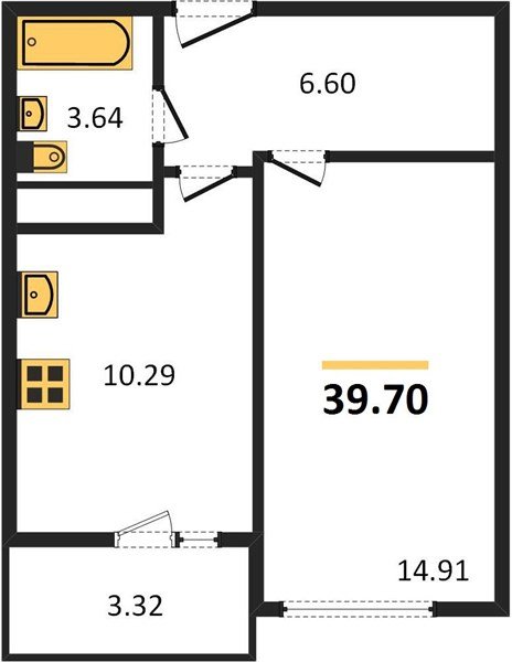 Фото №1: 1-комнатная квартира 39 м² - Берёзовый, Прикубанский внутригородской округ, жилой комплекс Огурцы, мкр. Витаминкомбинат, ул. Целиноградская, 2Ик2