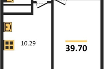 Фото №1: 1-комнатная квартира 39 м² - Берёзовый, мкр. Витаминкомбинат, ул. Целиноградская, 2Ик2